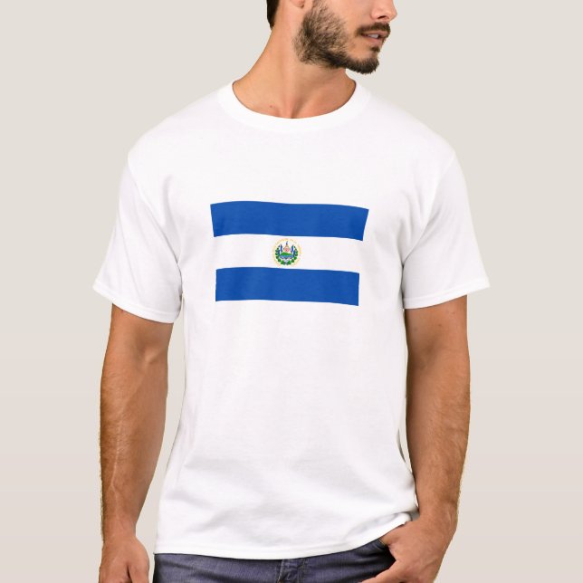 El Salvadors flagga T Shirt (Framsida)