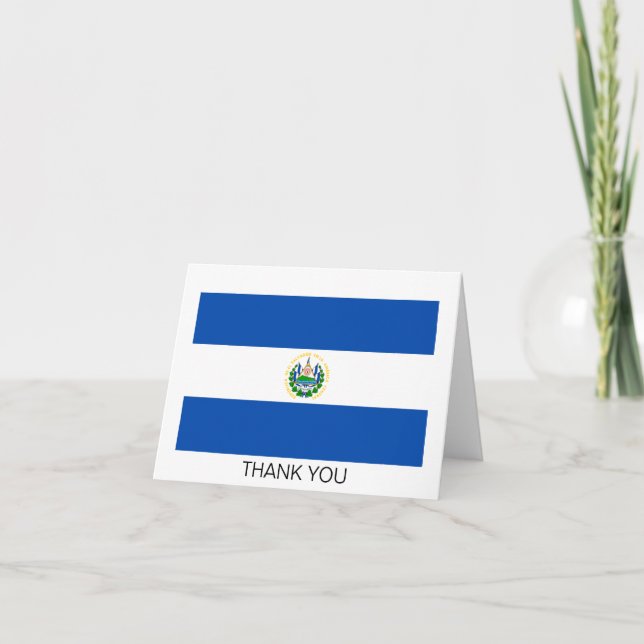 El Salvadors flagga Tack Kort (Framsida)