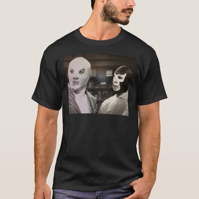 El Santo y Blue Demon Classic T-Shirt (Framsida)