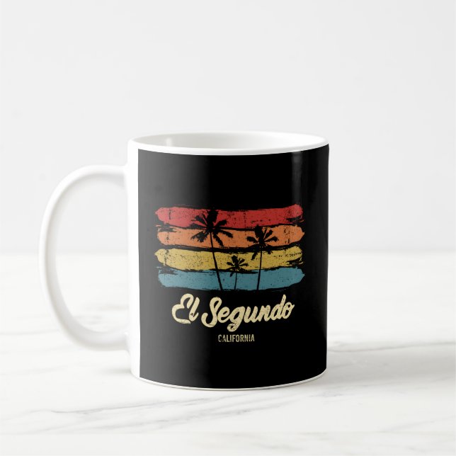 El Segundo California Handflatan Träd Ca Kaffemugg (Vänster)