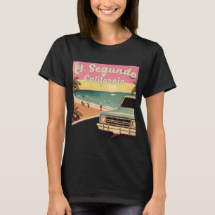 El Segundo Retro Beach Vacation Souvenir El Segund T Shirt