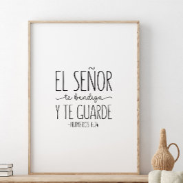 El Señor te bendiga y te garde, Numeros 6:24 Poster