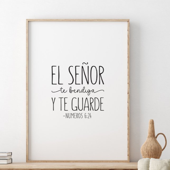 El Señor te bendiga y te garde, Numeros 6:24 Poster (Skapare uppladdad)