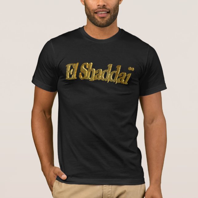 El Shaddaï Gold 3D TRANS PNG T-shirt (Framsida)