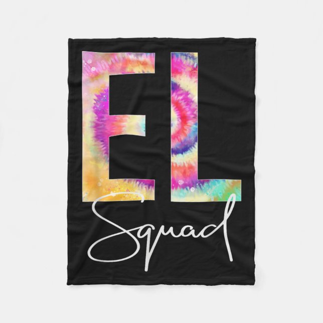 El Squad Tie Dye Back To School Women Appreciation Fleecefilt (Framsidan)