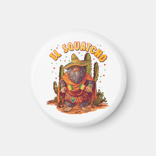 El Squatcho Bigfoot med Maraca, Sombrero och Ponc Magnet