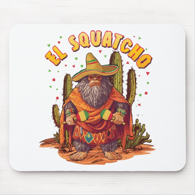 El Squatcho Bigfoot med Maraca, Sombrero och Ponc Musmatta (Framsidan)