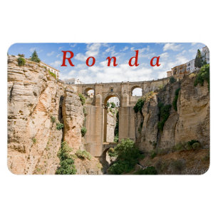 "El Tajo" av Ronda med Puenten Nuevo. Magnet
