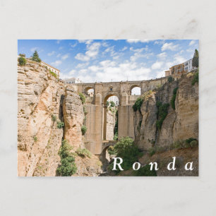 "El Tajo" av Ronda med Puenten Nuevo. Vykort