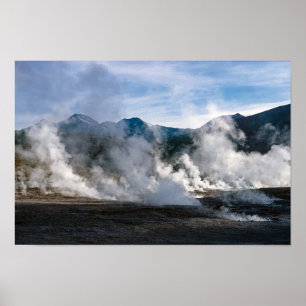 El Tatio Geysers nära San Pedro de Atacama - Chile Poster
