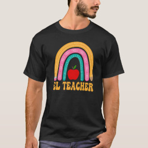 El Teacher Rainbow Pencil Women Back to school App T Shirt