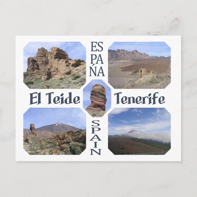 El Teide, vykort för Teneriffa-anpassningsbarna (Framsida)
