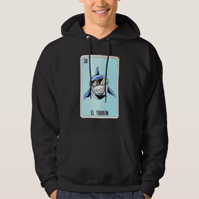 El Tiburon Mexican Lottery Bingo Cards Hoodie (Framsida)