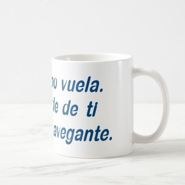 El tiempo vuela. Depende de ti ser el navegante. Kaffemugg (Höger)