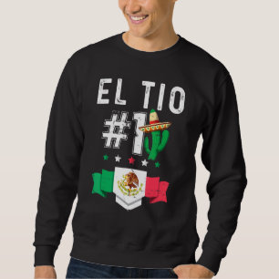 El Tio Numero 1 Camiseta Tio Mexiicano Mexican Unc Lång Ärmad Tröja