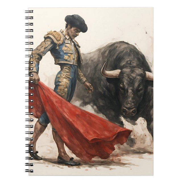 El torero y el toro anteckningsbok (Framsidan)