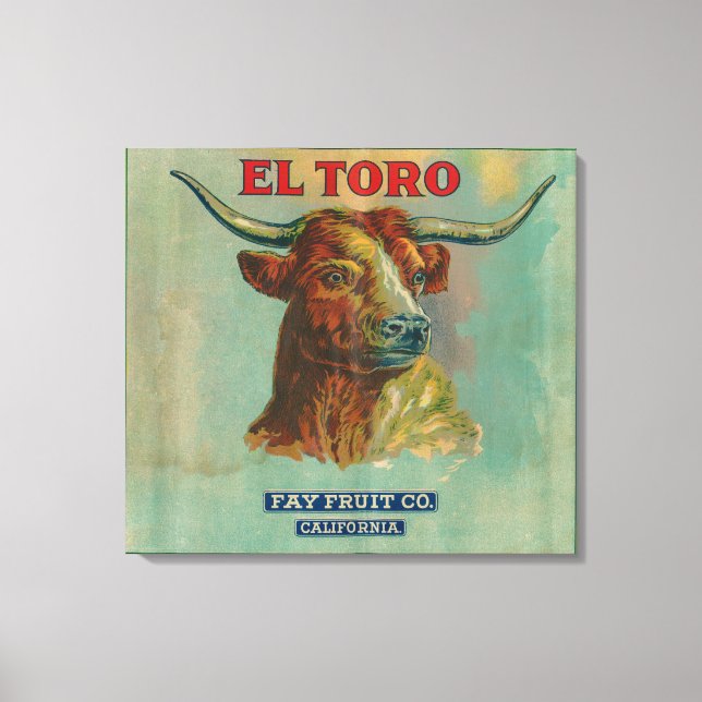 El Toro Orange Label Canvastryck (Framsida)