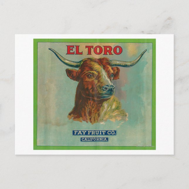 El Toro Orange Label Vykort (Framsida)