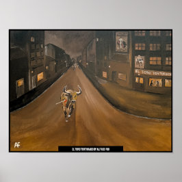 El Toro Torturado Painting av Alfred Fox Poster