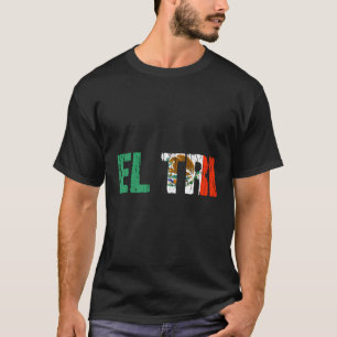 El Tri Mexico Ocer Fläkt Futbol Distress Flagga T Shirt