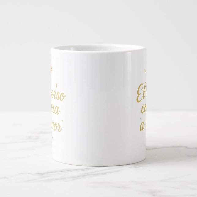 El Universo Conspira a Tu Favor ✨ | Elegant Gold  Jumbo Mugg (Framsidan)