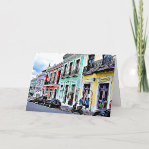 El Viejo San Juan, Puerto Rico Feliz Nadidad Helgkort