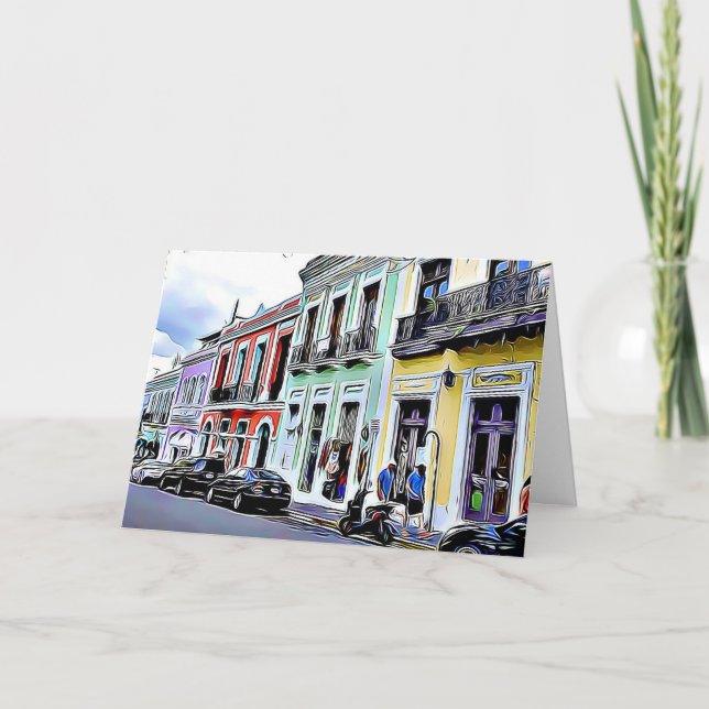 El Viejo San Juan, Puerto Rico Feliz Nadidad Helgkort (Framsida)