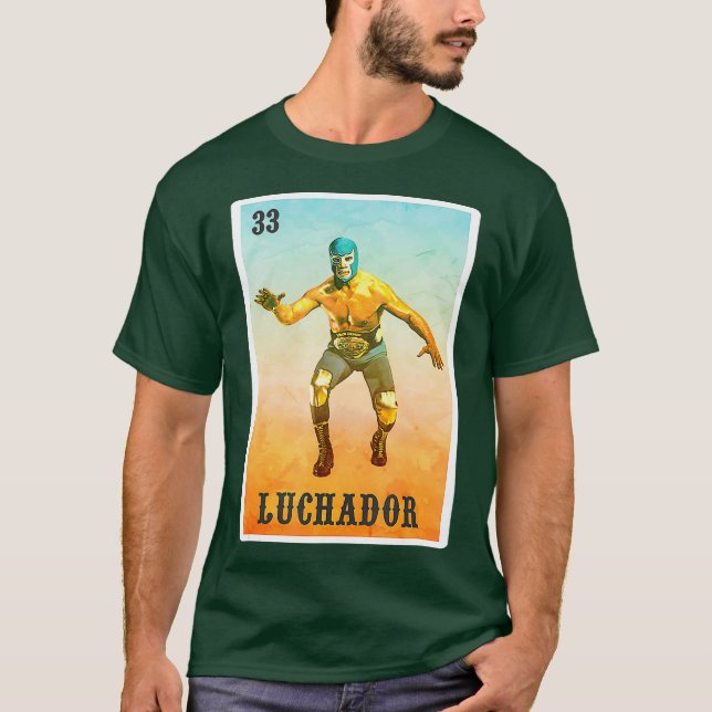 El Wrestler Lucha Libre - Mexiko Luchador T Shirt (Framsida)