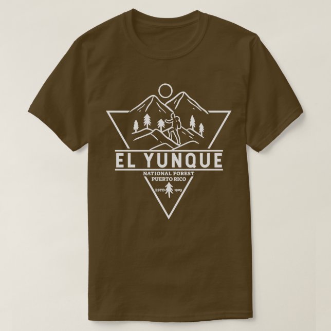El Yunque National Forest Puerto Rico Badge 1 T Shirt (Design framsida)
