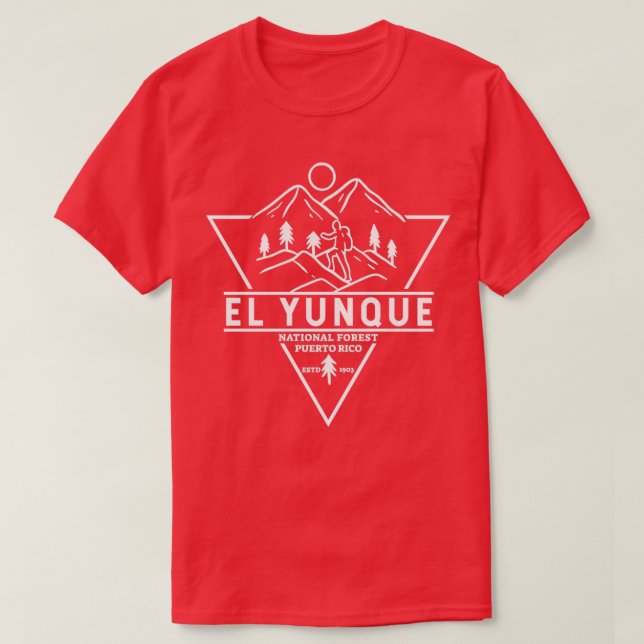 El Yunque National Forest Puerto Rico Badge T Shirt (Design framsida)
