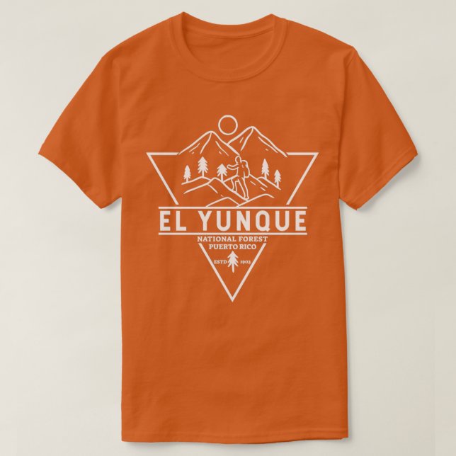 El Yunque National Forest Puerto Rico Badge T Shirt (Design framsida)