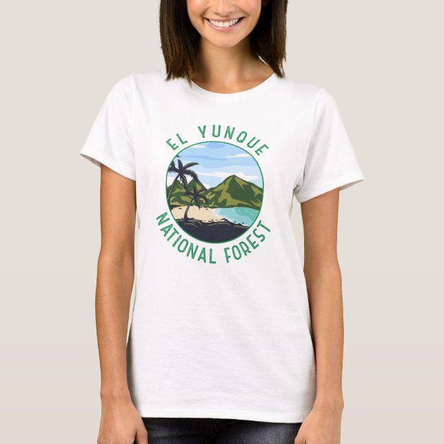 El Yunque National Forest Puerto Rico Distress T Shirt (Framsida)