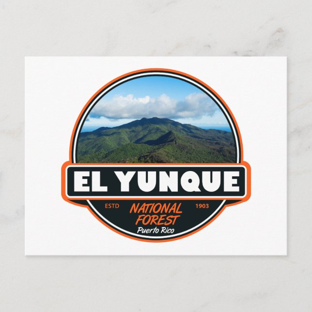 El Yunque National Forest Puerto Rico Emblem Vykort (Framsida)