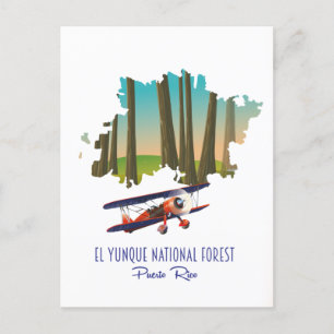 El yunque national forest puerto rico karta vykort