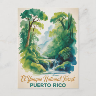 El Yunque nationalpark Puerto Rico Natur Vykort