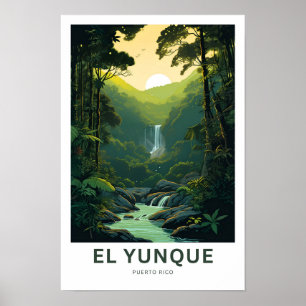 El Yunque Puerto Rico Travel Skriv ut Poster