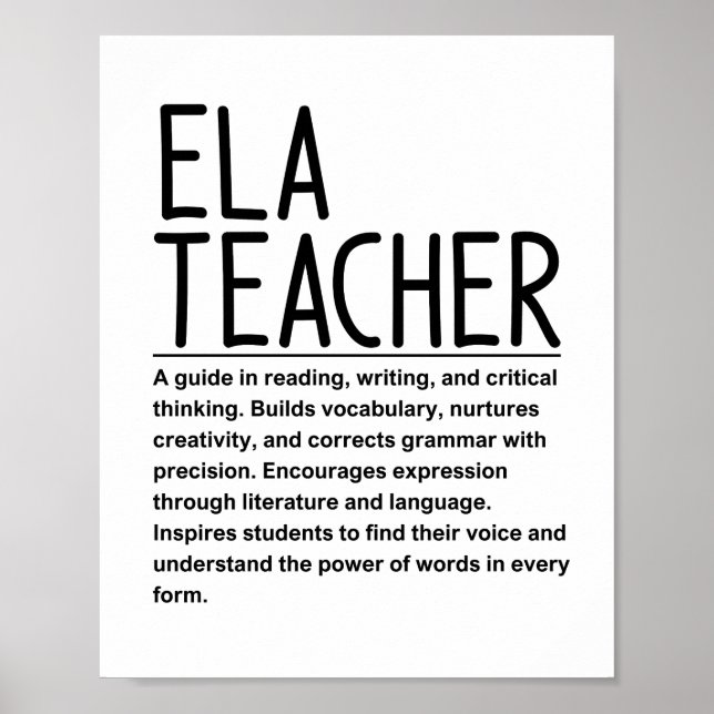 Ela-lärare Poster (Framsidan)