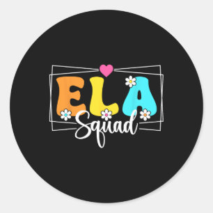 Ela Squad Lärare Ck Till Skolan Engelska Språk Ar Runt Klistermärke