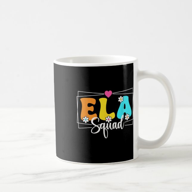 Ela Squad Lärare Tillbaka Till Skolan Engelska Spr Kaffemugg (Höger)