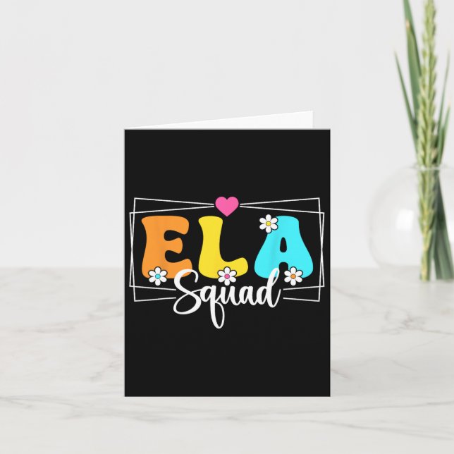 Ela Squad Teacher Back to school English Language Kort (Framsida)