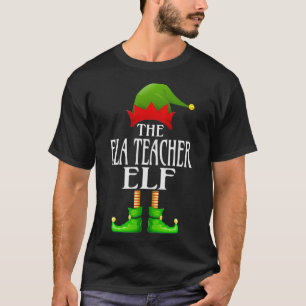 ELA Teacher Elf Julafton Funny Family Matching Gro T Shirt