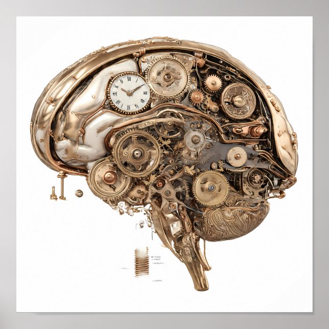 Elaborate Victorian Style: Steampunk Clockwork Poster (Framsidan)