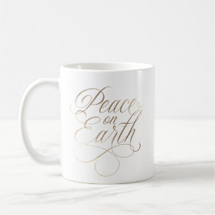Elaborativ, Elegant Peace on Earth Faux-guld-skrip Kaffemugg