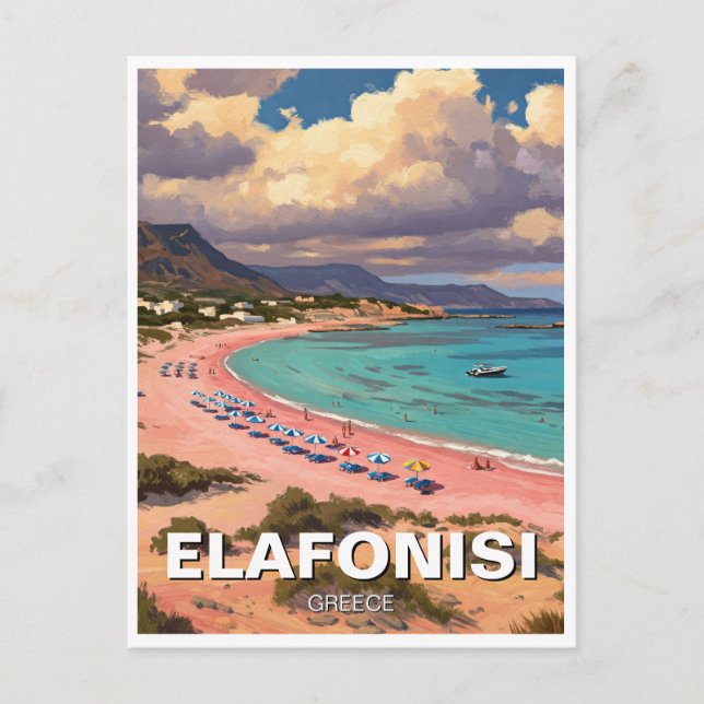 Elafonisi Elafonissi Beach Crete Greece Travel Vykort (Framsida)
