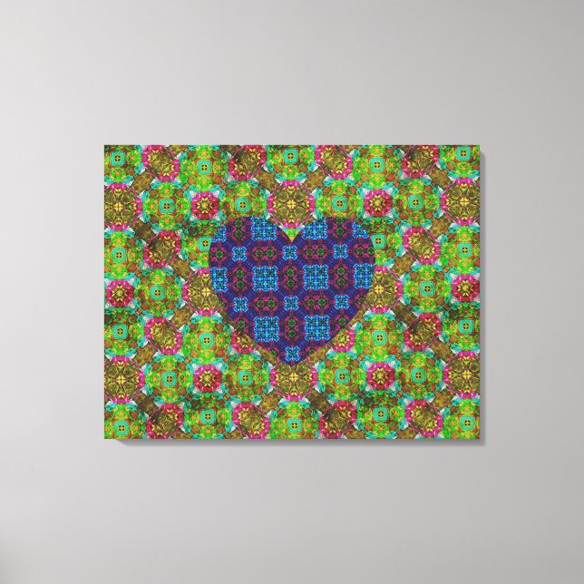 Elafonisi Heart Canvastryck (Framsida)