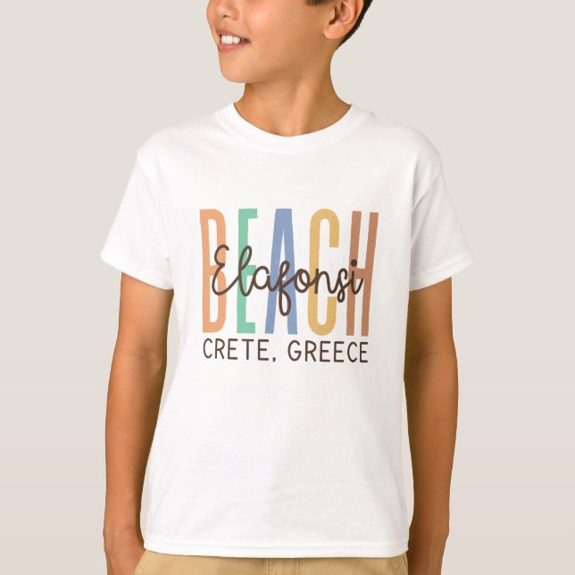 Elafonsi Beach Crete Greece (Sands) T Shirt (Framsida)