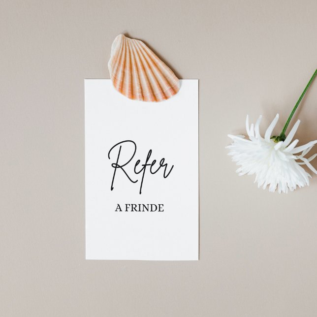 Elagant Modern vit och svart Rabattkort (Skapare uppladdad)