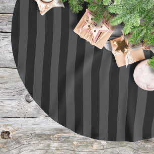 Elagnat Black & Smoky Black Lodrät Rand Julgransmatta Borstad Polyester