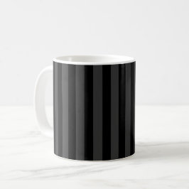Elagnat Black & Smoky Black Lodrät Rand Kaffemugg