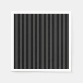 Elagnat Black & Smoky Black Lodrät Rand Pappersservett